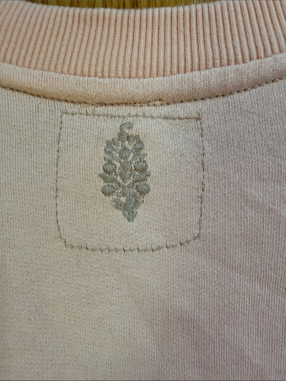Free People Pale Pink Graphic Crewneck Sweatshirt - Picture 3 of 4